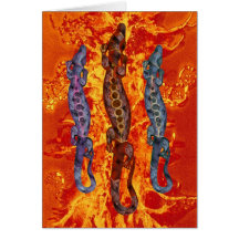 Salpicadura roja del fuego violeta rojo del azul e tarjeta