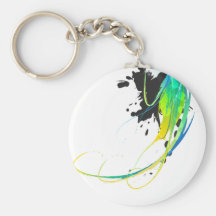 Salpicaduras abstractas de la pintura de aguas fre llaveros personalizados