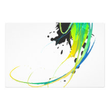 Salpicaduras abstractas de la pintura de aguas fre papeleria personalizada