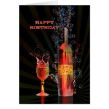 Salpicar la 89.a tarjeta de cumpleaños del vino