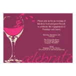 Salpicar la invitación del fiesta del Merlot