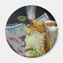 Salsa del mexicano de la comida del Taco de pescad Imán Para Frigorifico