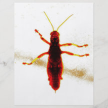 Saltamontes radiactivo tarjeta publicitaria