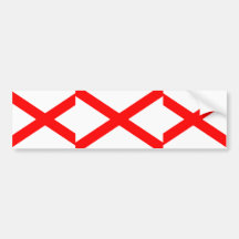 Saltire de San Patricio, bandera de Irlanda Pegatina De Parachoque
