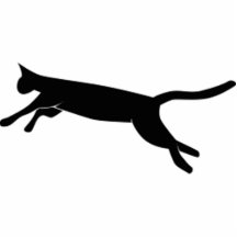 Salto de la escultura afortunada del gato escultura fotografica