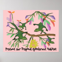Salto de la impresión de la protección del hábitat posters