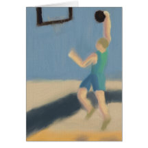 Salto del baloncesto, tarjeta de felicitación