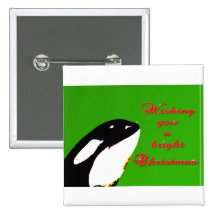 Saltos del navidad de la orca al día de fiesta pin