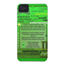 SALUDO ASTROLÓGICO DEL CUMPLEAÑOS Case-Mate iPhone 4 FUNDAS