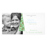 saludo caprichoso de la foto del árbol de navidad tarjeta con foto personalizada