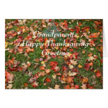 Saludo de GrandparentsThanksgiving Tarjeta