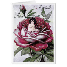 SALUDO DE HADAS COLOR DE ROSA FRANCÉS DEL "MEJOR"  TARJETA