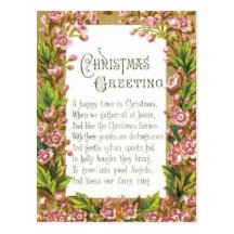 Saludo de hadas del navidad tarjeta postal