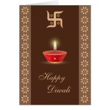 Saludo decorativo de Diwali Tarjeton