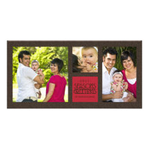 Saludo del día de fiesta de la Multi-foto del capí Tarjeta Fotográfica Personalizada