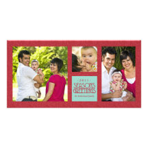 Saludo del día de fiesta de la Multi-foto del capí Tarjeta Fotografica Personalizada