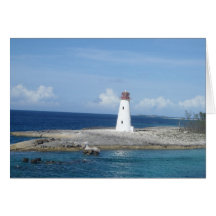 Saludo del faro tarjeton