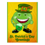 Saludo del hombre verde del St. Pat Tarjeta Postal