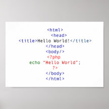 Saludo del PHP del friki Impresiones