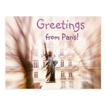 Saludos 2 de la postal de París