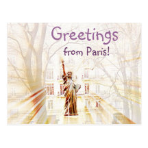Saludos 3 de la postal de París