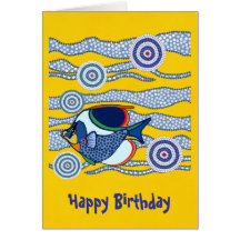 Saludos aborígenes 4 de los pescados felicitación