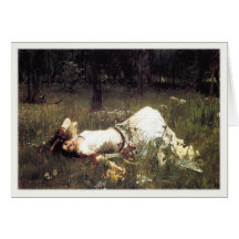 Saludos con la pintura de John William Waterhouse Felicitacion