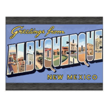 Saludos de Albuquerque New México, vintage Postales