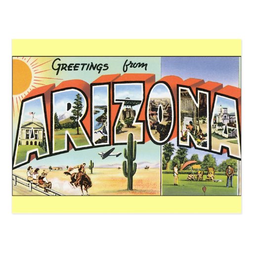 Saludos de Arizona Tarjetas Postales