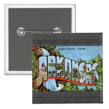 Saludos de Arkansas, vintage Pin