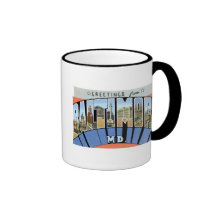 ¡Saludos de Baltimore, Maryland! Taza