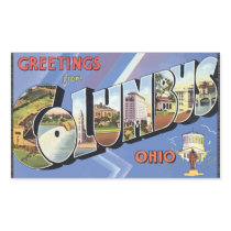 Saludos de Columbus Ohio, vintage pegatinas