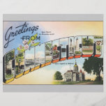 Saludos de Connecticut, vintage Tarjetas Publicitarias