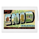¡Saludos de Enid, Oklahoma! Tarjeton