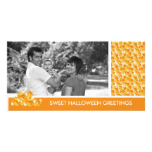 Saludos de Halloween de las pastillas de caramelo Tarjeta Fotográfica Personalizada