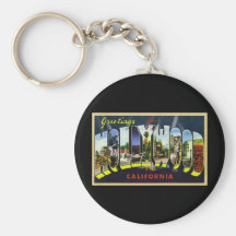 Saludos de Hollywood California Llavero Personalizado