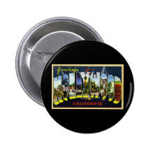 Saludos de Hollywood California Pins