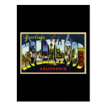 Saludos de Hollywood California Postales