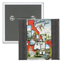 Saludos de Idaho, vintage Pins