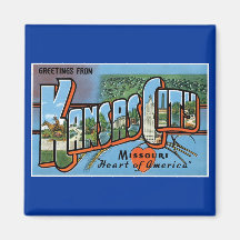 ¡Saludos de Kansas City! Imán Para Frigorifico