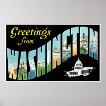 Saludos de la C.C. de Washington Posters