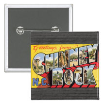 Saludos de la chimenea N.C. Rock, vintage Pins