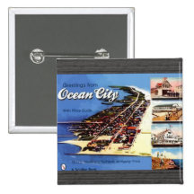 Saludos de la ciudad del océano, con la guía del p pins