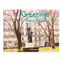 Saludos de la postal de París