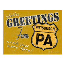 Saludos de la postal de Pittsburgh Pennsylvania