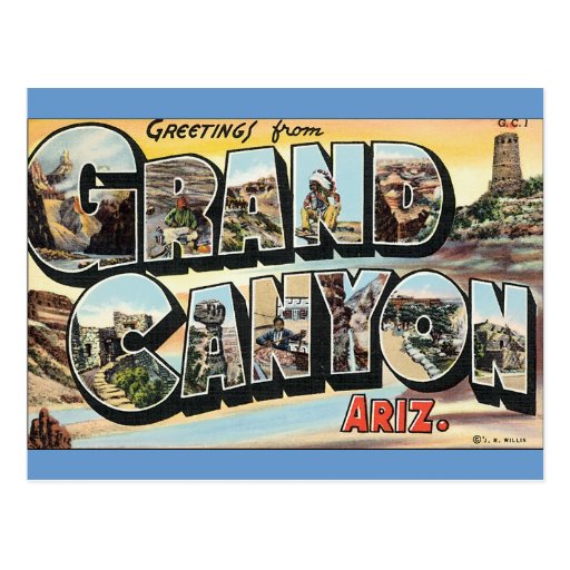 Saludos de la postal del Gran Cañón