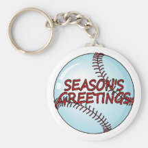 Saludos de las temporadas de béisbol llaveros