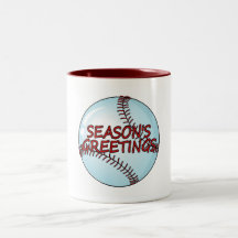 Saludos de las temporadas de béisbol taza