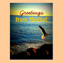 ¡Saludos de Malibu! tarjetas postales