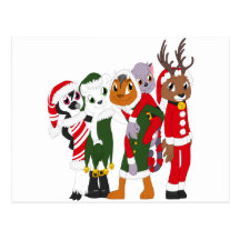 Saludos de Navidad Tarjeta Postal